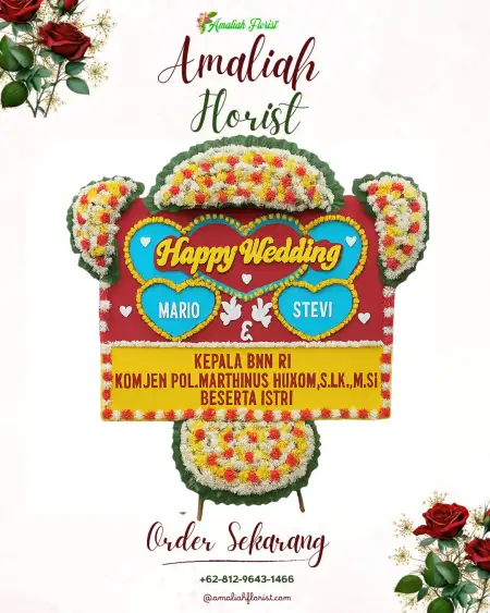 Papan Bunga Pernikahan Ngegong